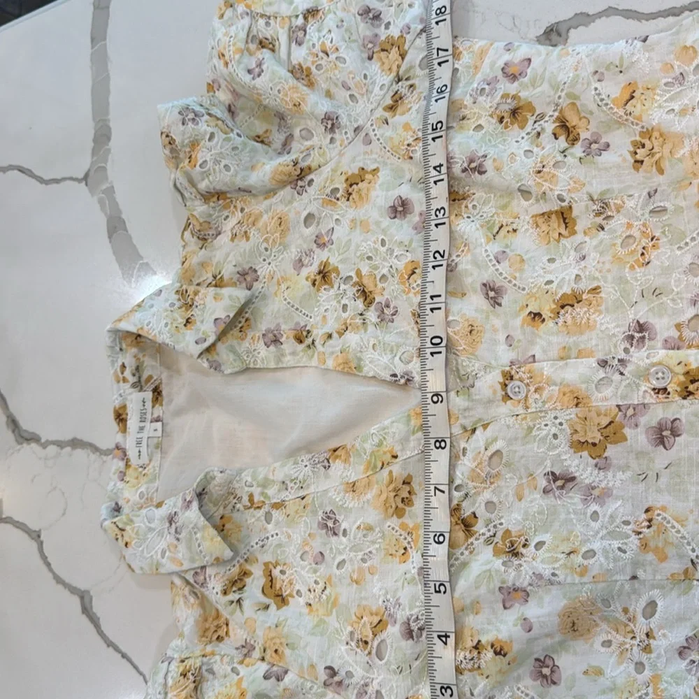 Free the Roses Yellow Roses Dress size S - Picture 7 of 9